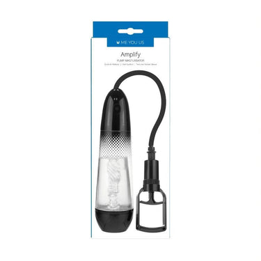 Me You Us Amplify Pump Masturbator Clear/Black box